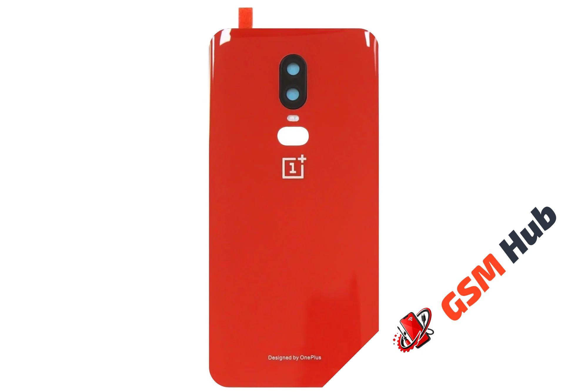 Задняя крышка OnePlus 6 (Красный) (Со стеклом камеры) Premium