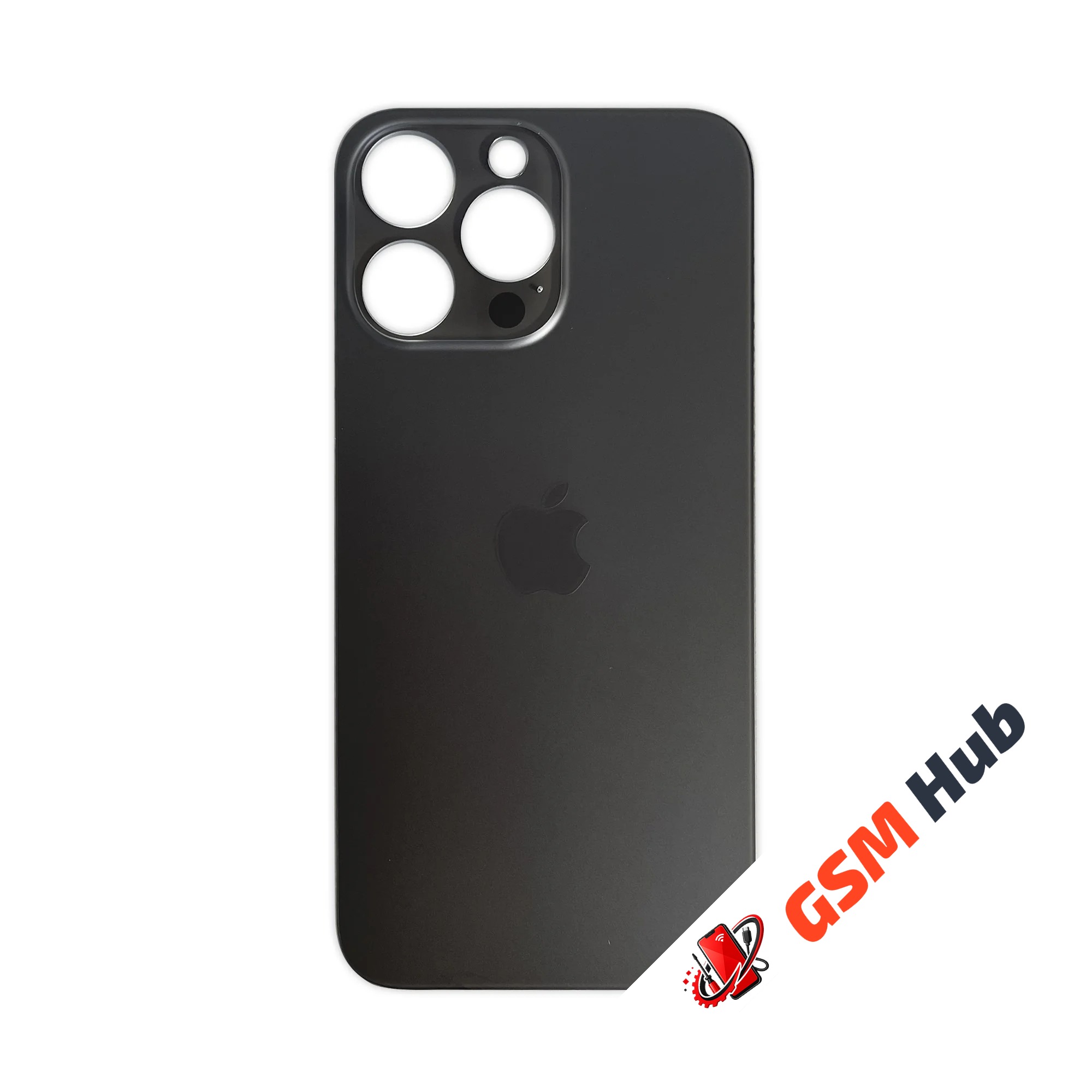 Задняя крышка (стекло) Широкий вырез iPhone 14 Pro Max (Space Black)