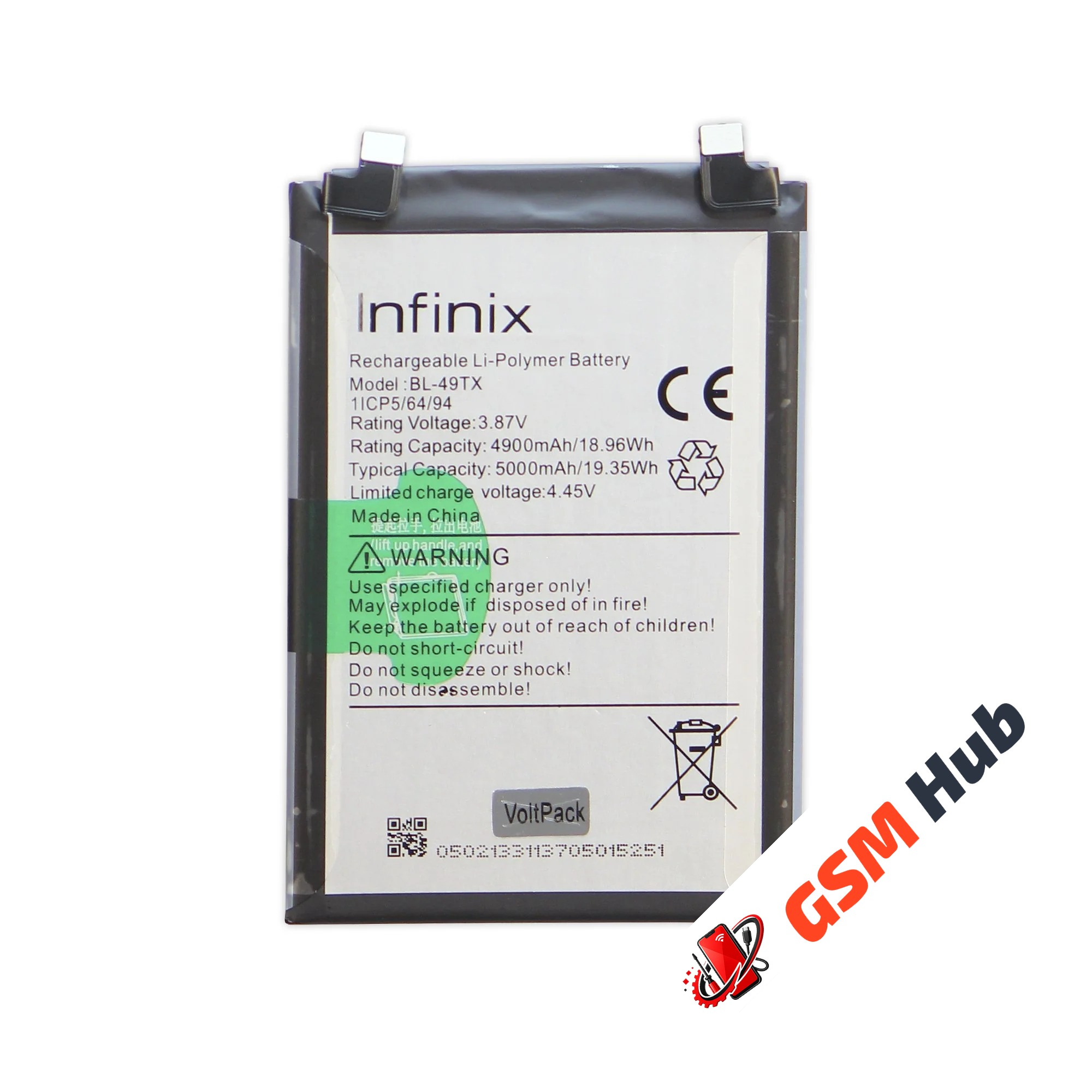 Аккумулятор Infinix Note 30 5G/ Note 30 (X6833B) (BL-49TX) 4900/5000 mAh VoltPack
