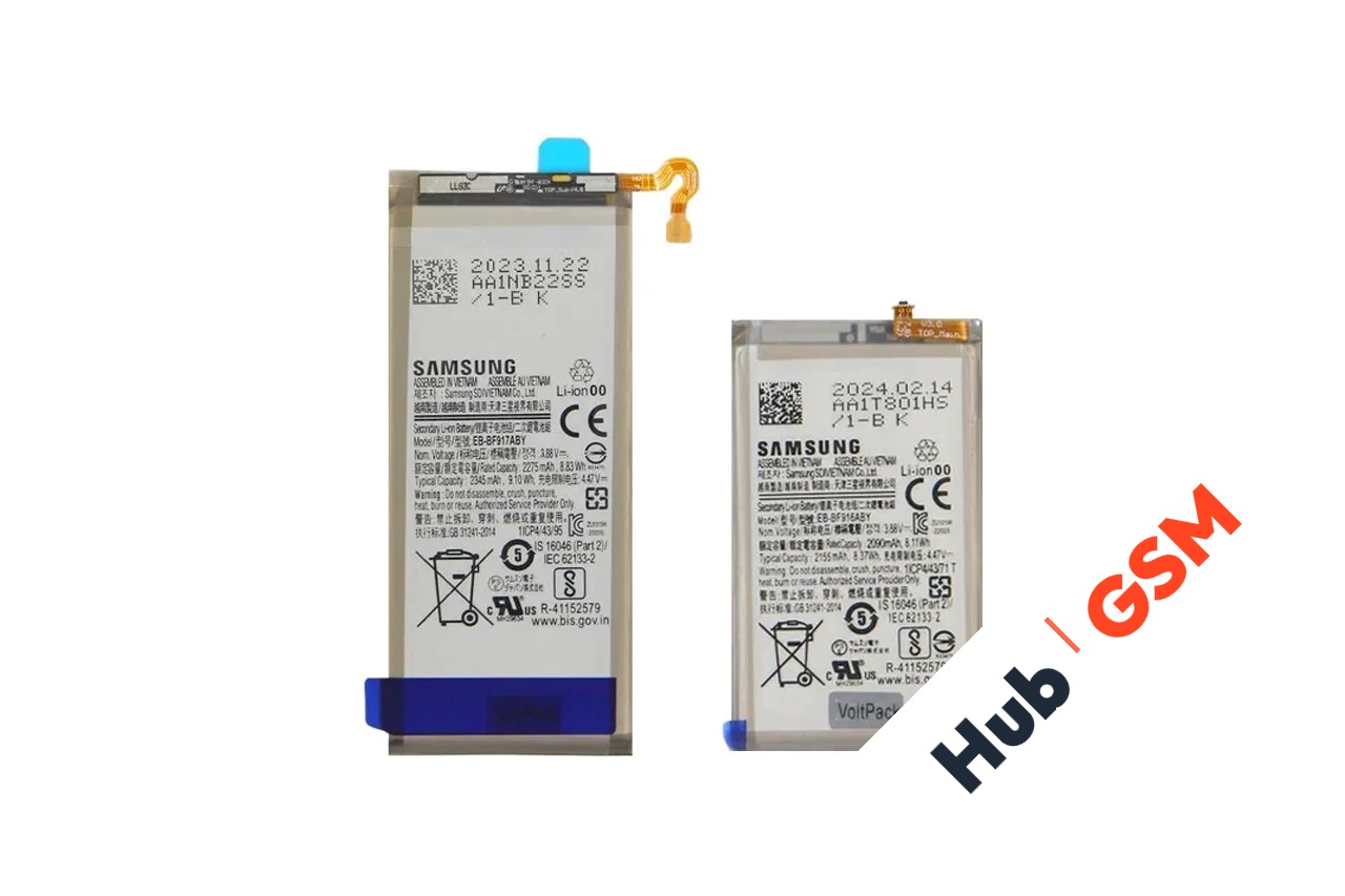 Аккумулятор Samsung Z Fold 2 (SM-F916) (EB-BF916ABY) 2345 mAh (Комплект из 2-х АКБ) VoltPack