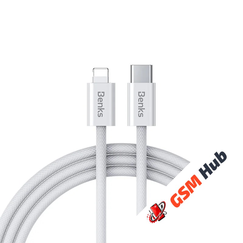 Кабель Benks D46 (USB C \ Lightning) (1m) (White)