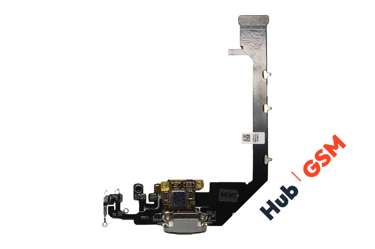 Шлейф с разъемом зарядки iPhone 11 Pro Max Оригинал IC (Белый)