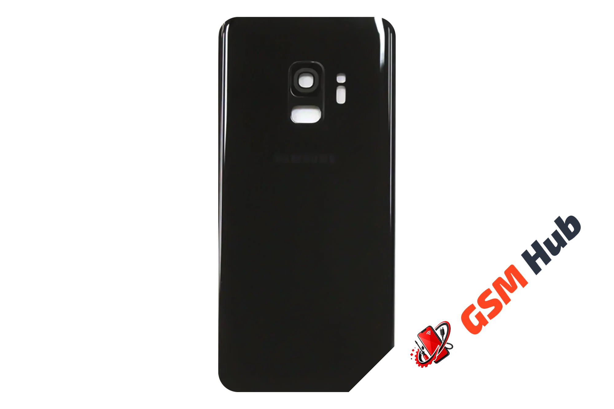 Задняя крышка Samsung Galaxy S9 (G960F) (Черный) (Со стеклом камеры) Premium