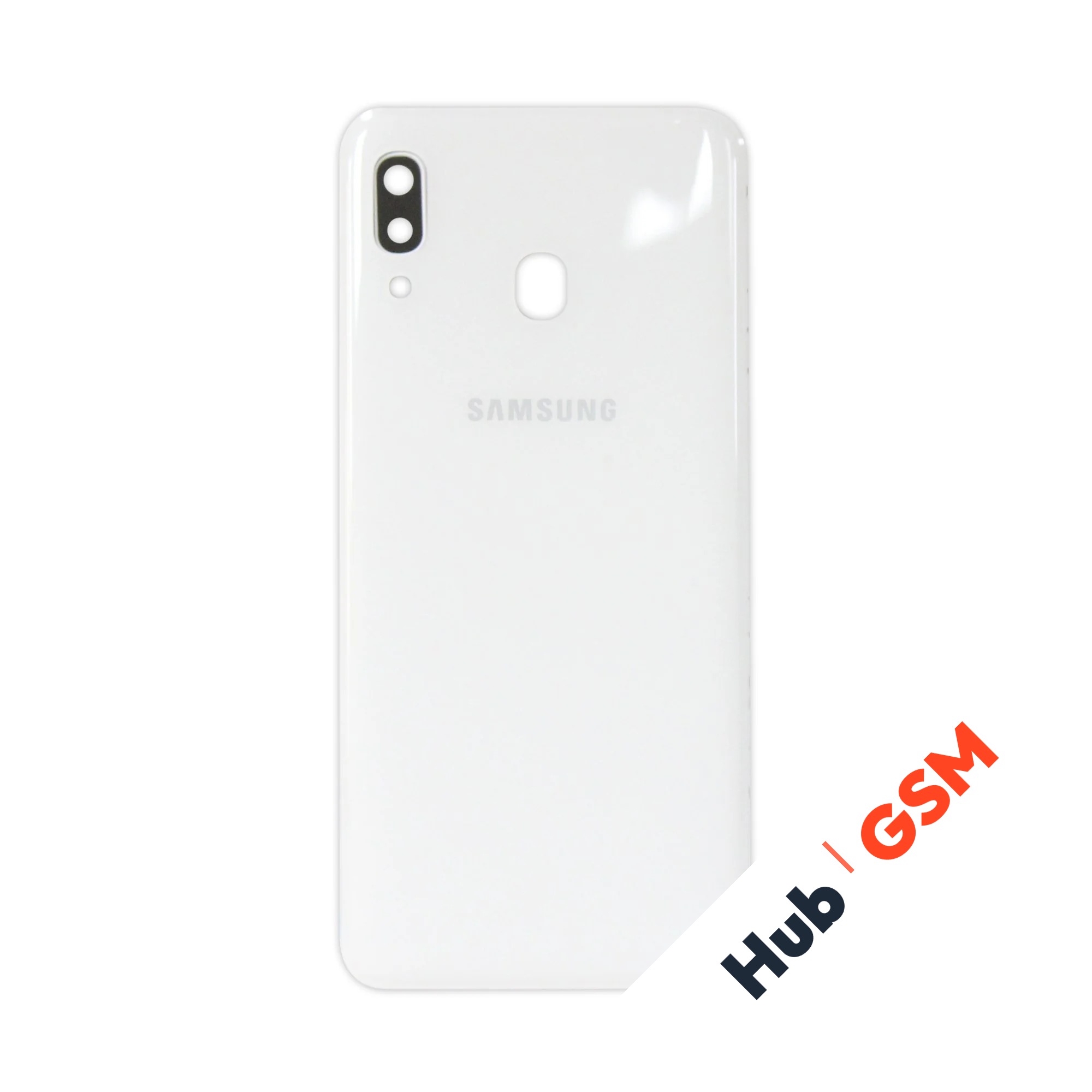 Задняя крышка Samsung Galaxy A30 (A305F) (Белый) (Со стеклом камеры) Premium