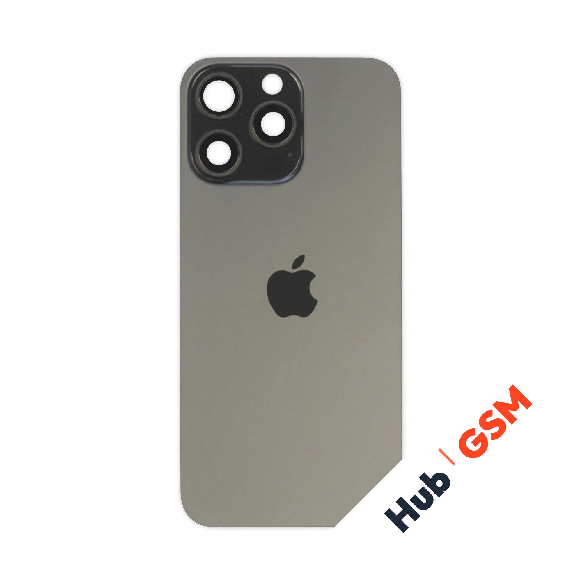 Задняя крышка (стекло) в сборе с рамкой iPhone 15 Pro Max (Black Titanium)