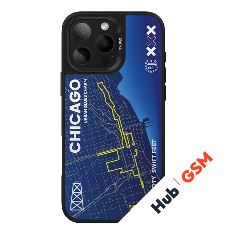 Чехол Benks Dynamic City iPhone 16 Pro (Chicago)