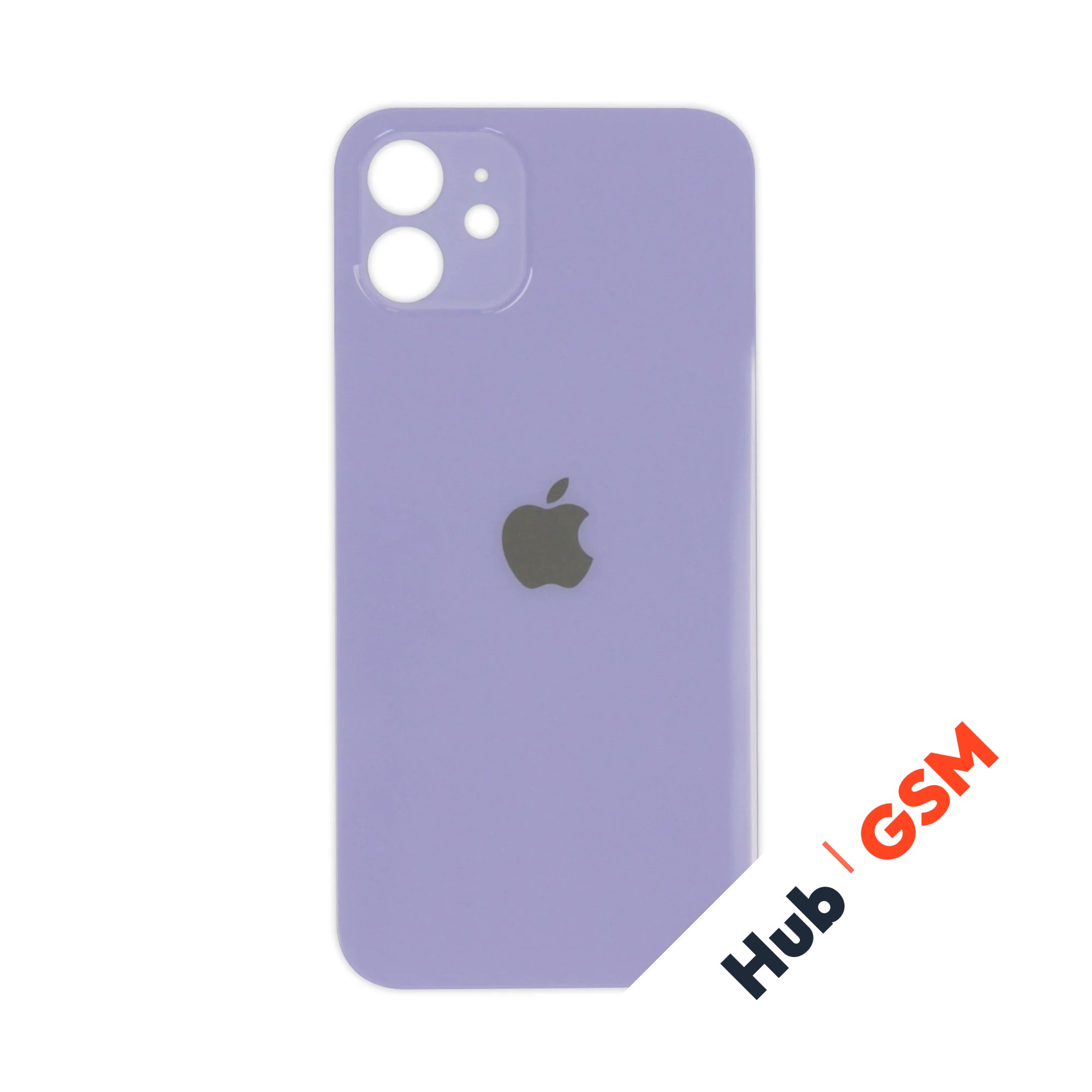 Задняя крышка (стекло) Широкий вырез iPhone 12 (Purple)