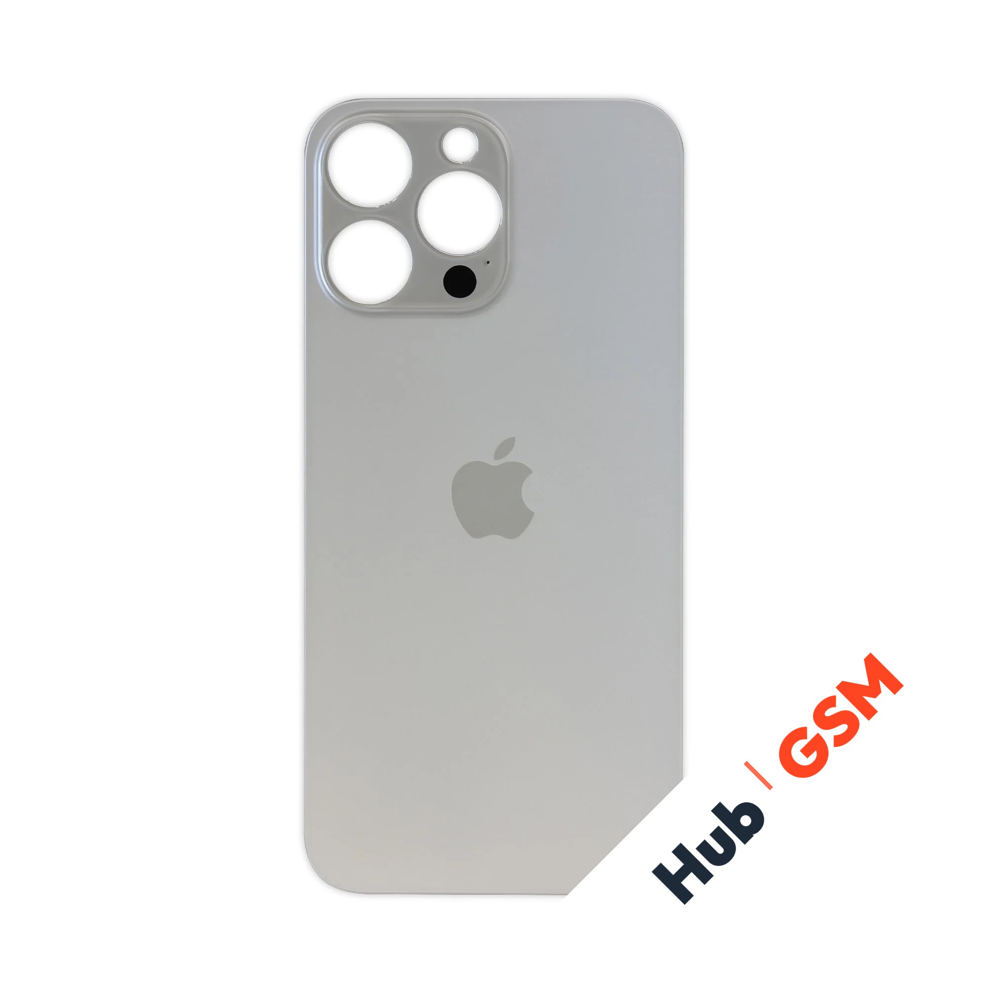 Задняя крышка (стекло) Широкий вырез iPhone 14 Pro Max (Silver)