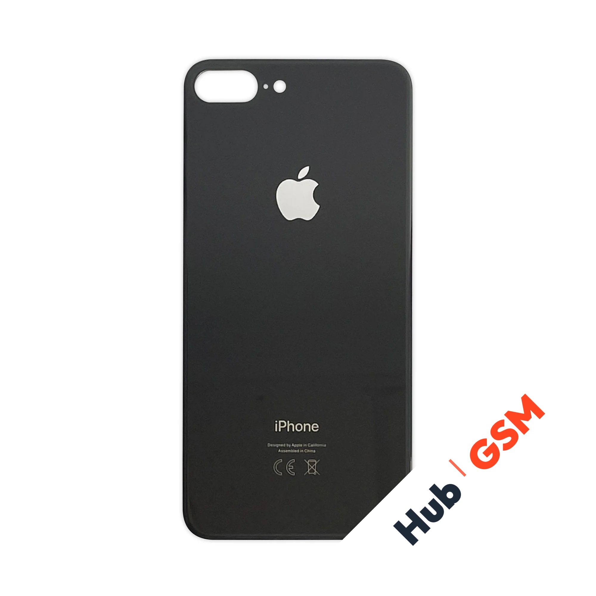 Задняя крышка (стекло) Широкий вырез iPhone 8 Plus (Space Grey)