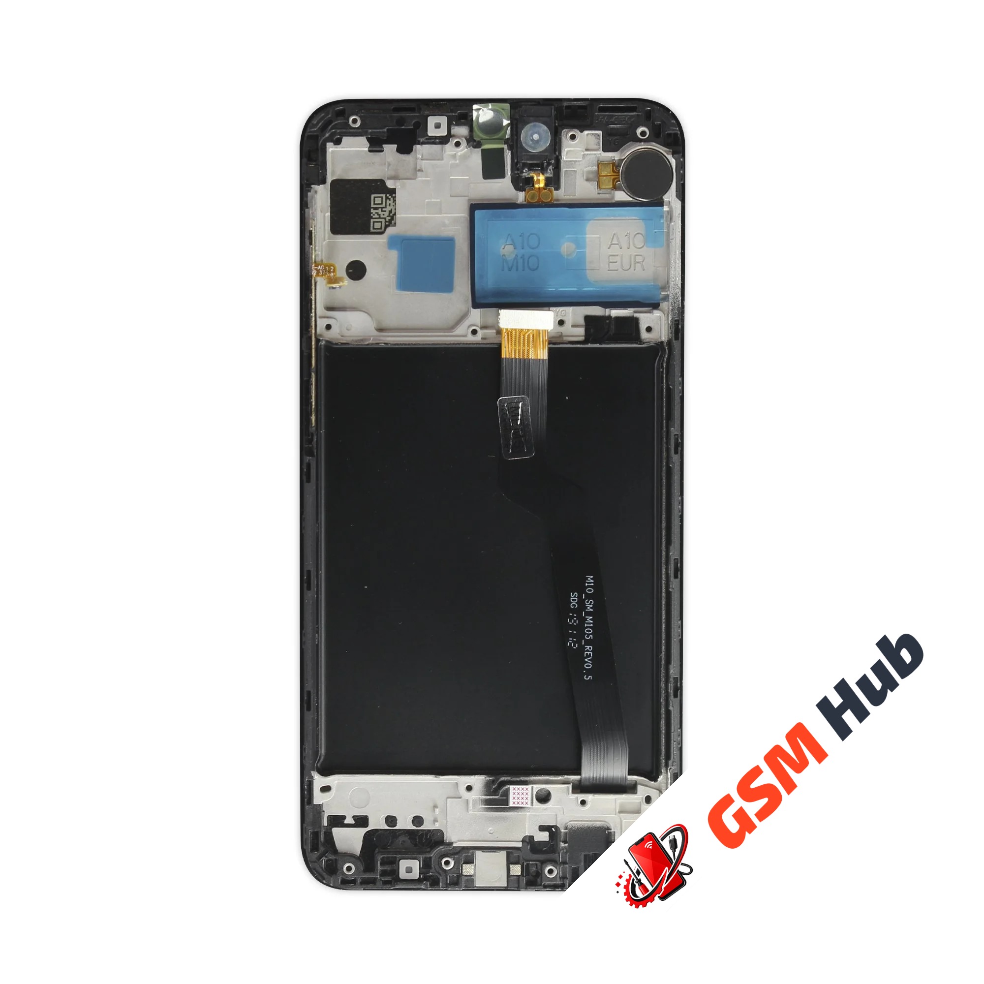Дисплей Samsung Galaxy A10 (A105F) REF (В рамке) (Черный)