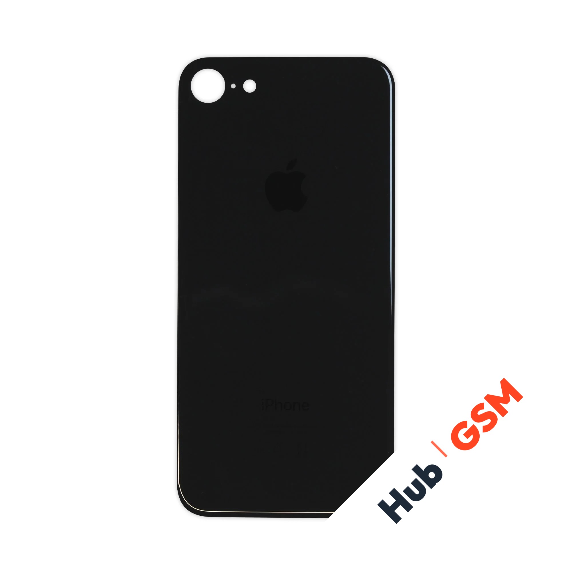 Задняя крышка (стекло) Широкий вырез iPhone 8 (Space Grey)
