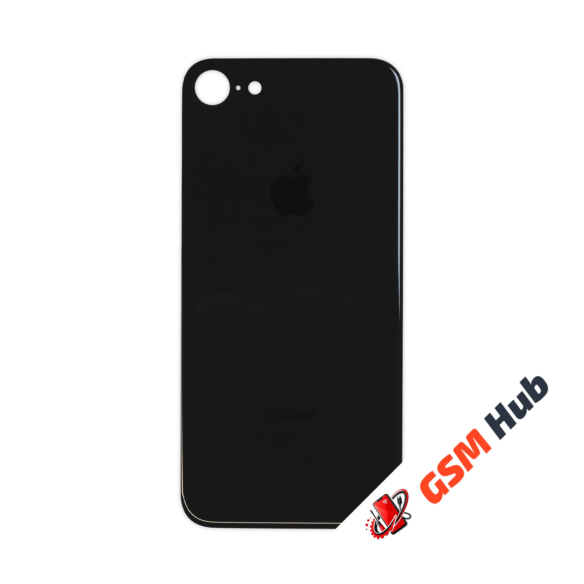 Задняя крышка (стекло) Широкий вырез iPhone 8 (Space Grey)