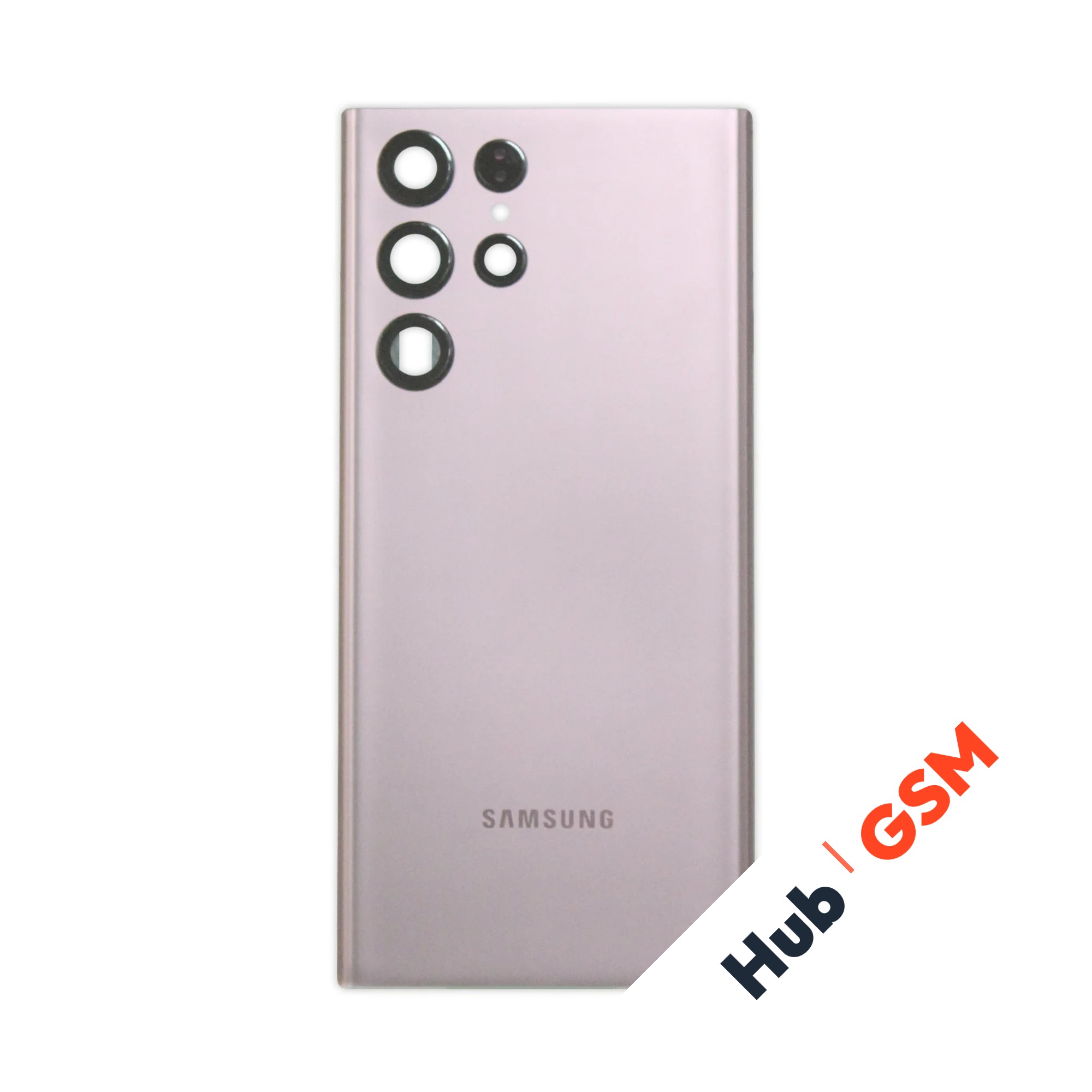 Задняя крышка Samsung Galaxy S22 Ultra (S908B) (Бордовый) (Со стеклом камеры) Premium