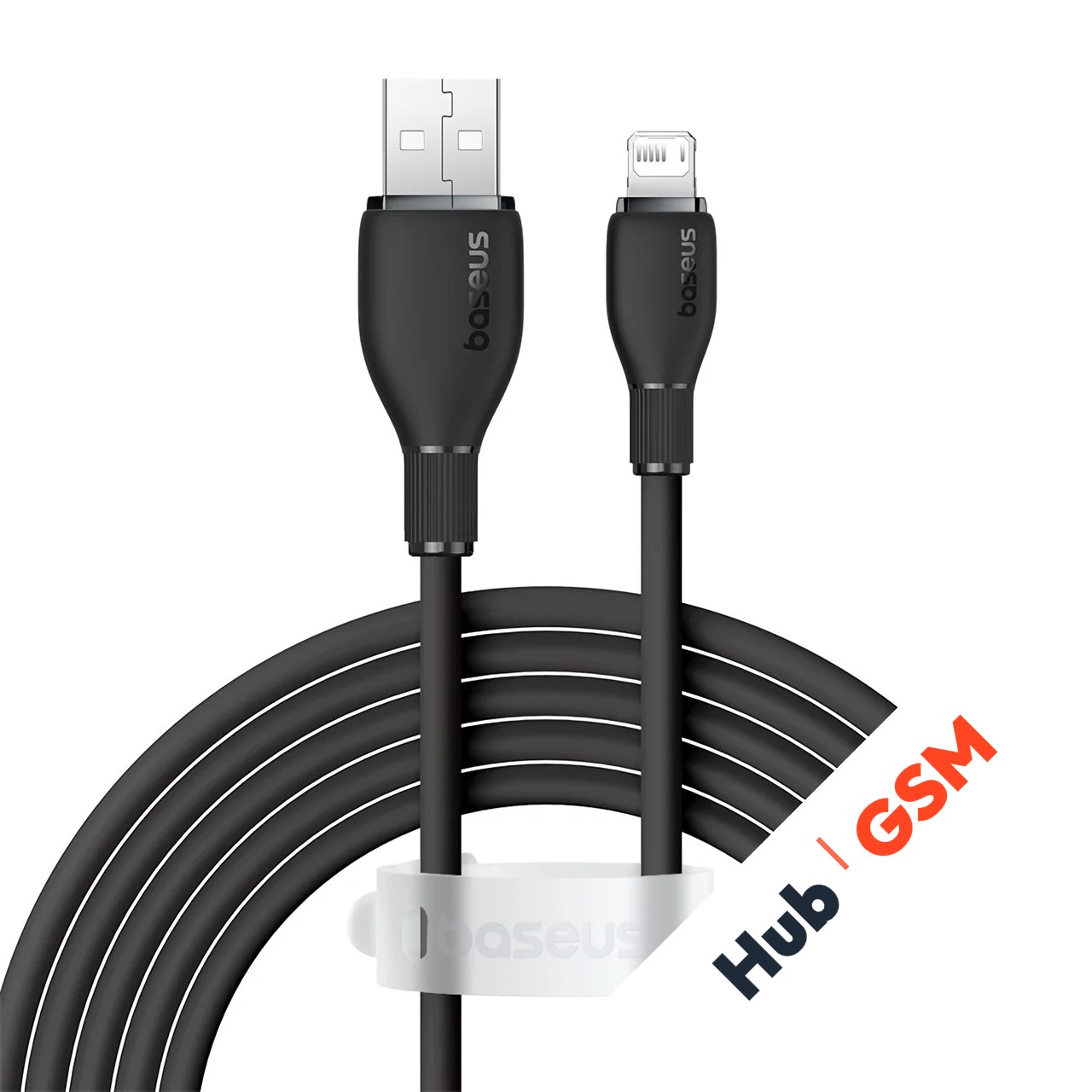 Кабель Baseus Pudding Series Fast Charging (USB A - Lightning) (2.4A) (1.2m) (Черный)