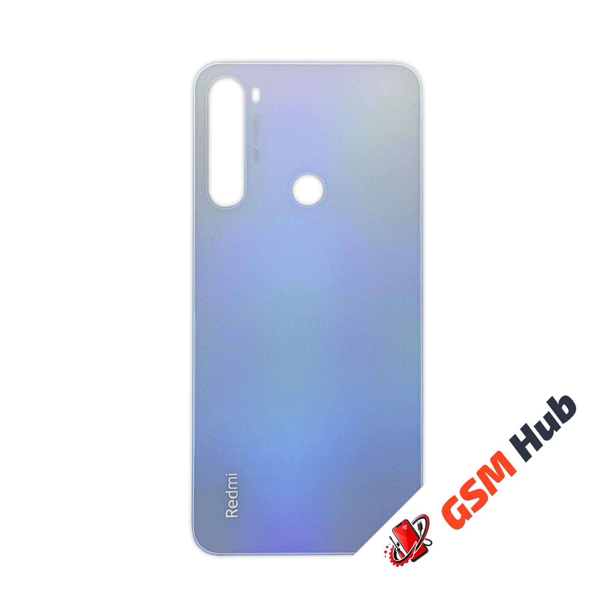 Задняя крышка Xiaomi Redmi Note 8 / Redmi Note 8 2021 (Белый) (Со стеклом камеры) Premium