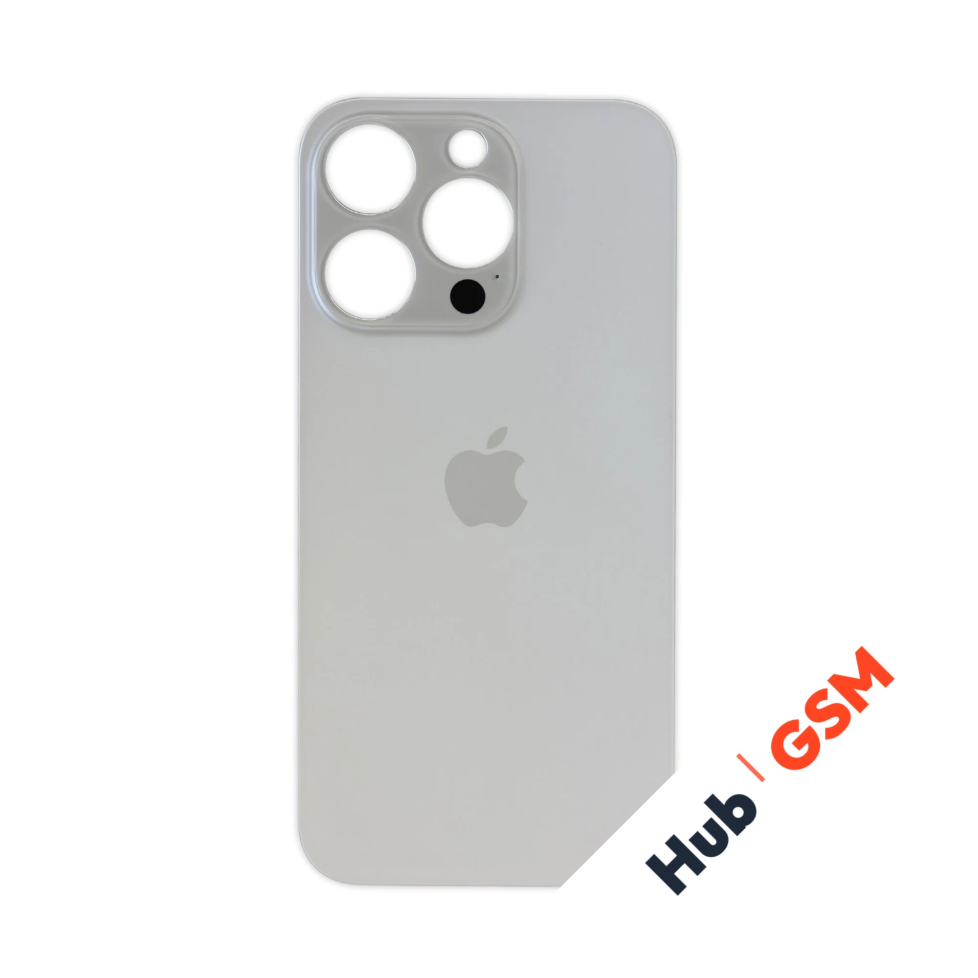 Задняя крышка (стекло) Широкий вырез iPhone 14 Pro (Silver)