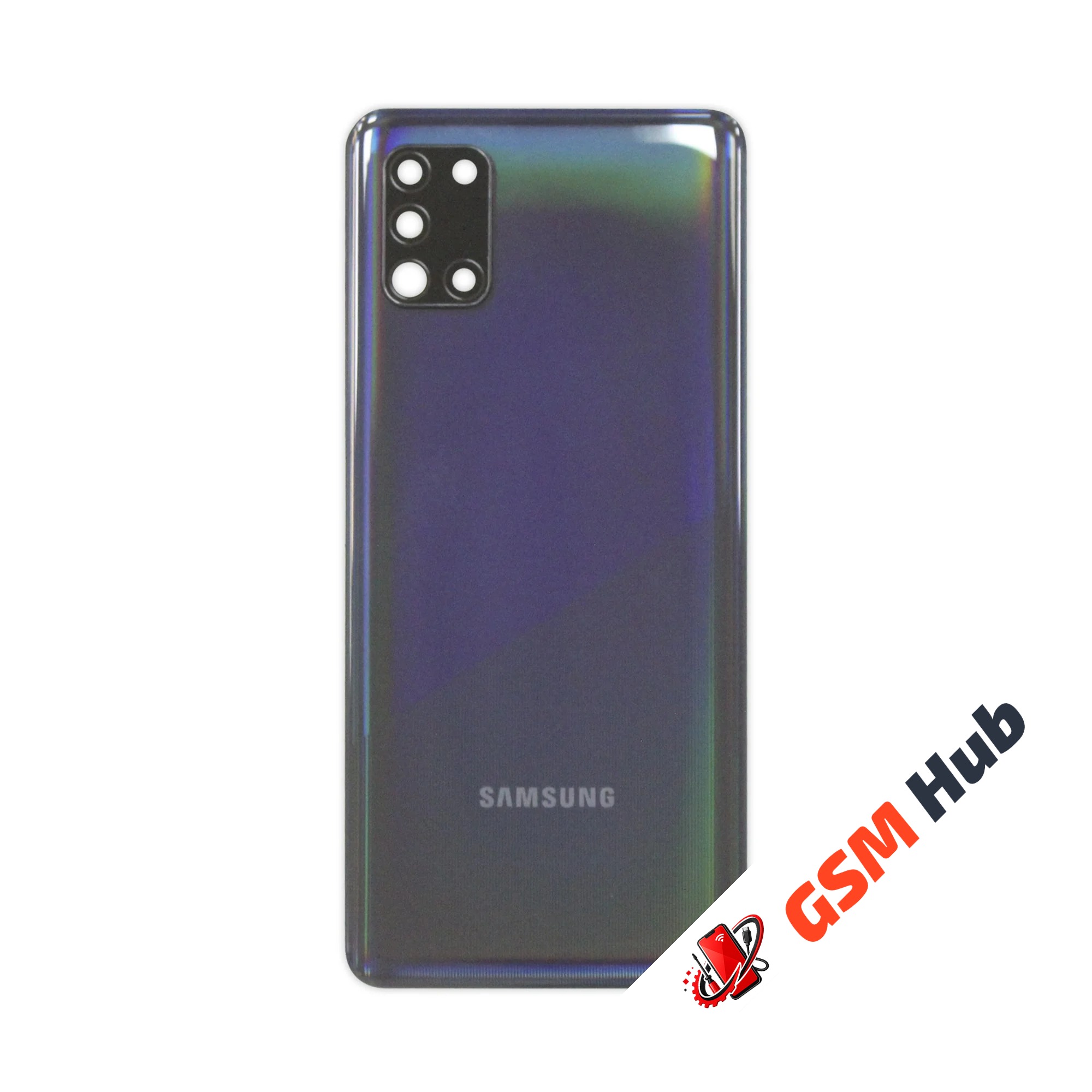 Задняя крышка Samsung Galaxy A31 (A315F) (Черный) (Со стеклом камеры) Premium