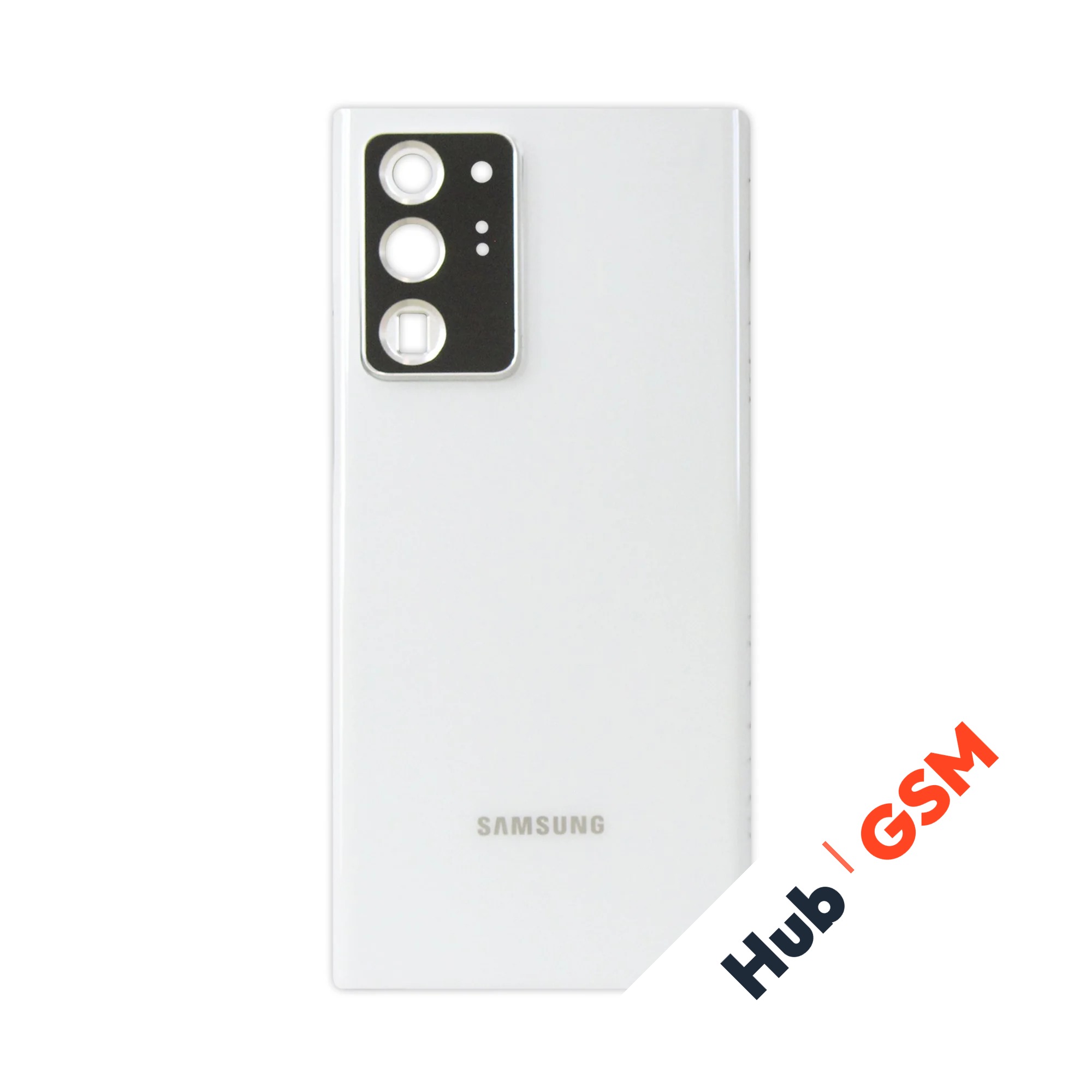 Задняя крышка Samsung Galaxy Note 20 Ultra (N985) (Белый) (Со стеклом камеры) Premium