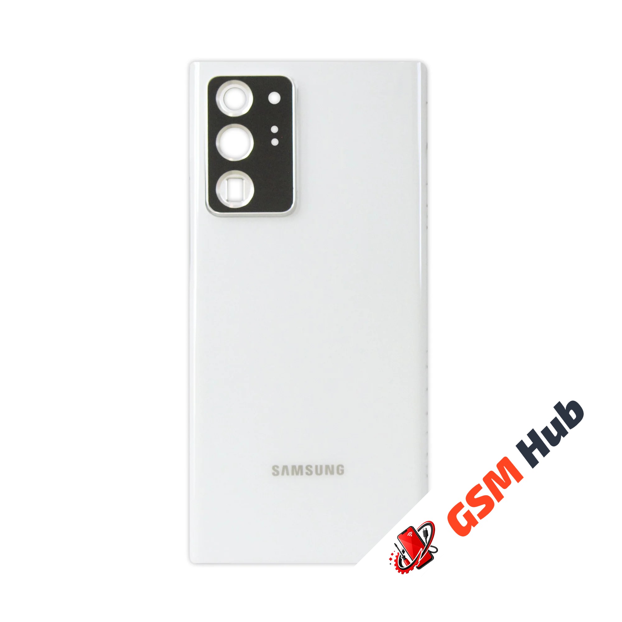 Задняя крышка Samsung Galaxy Note 20 Ultra (N985) (Белый) (Со стеклом камеры) Premium