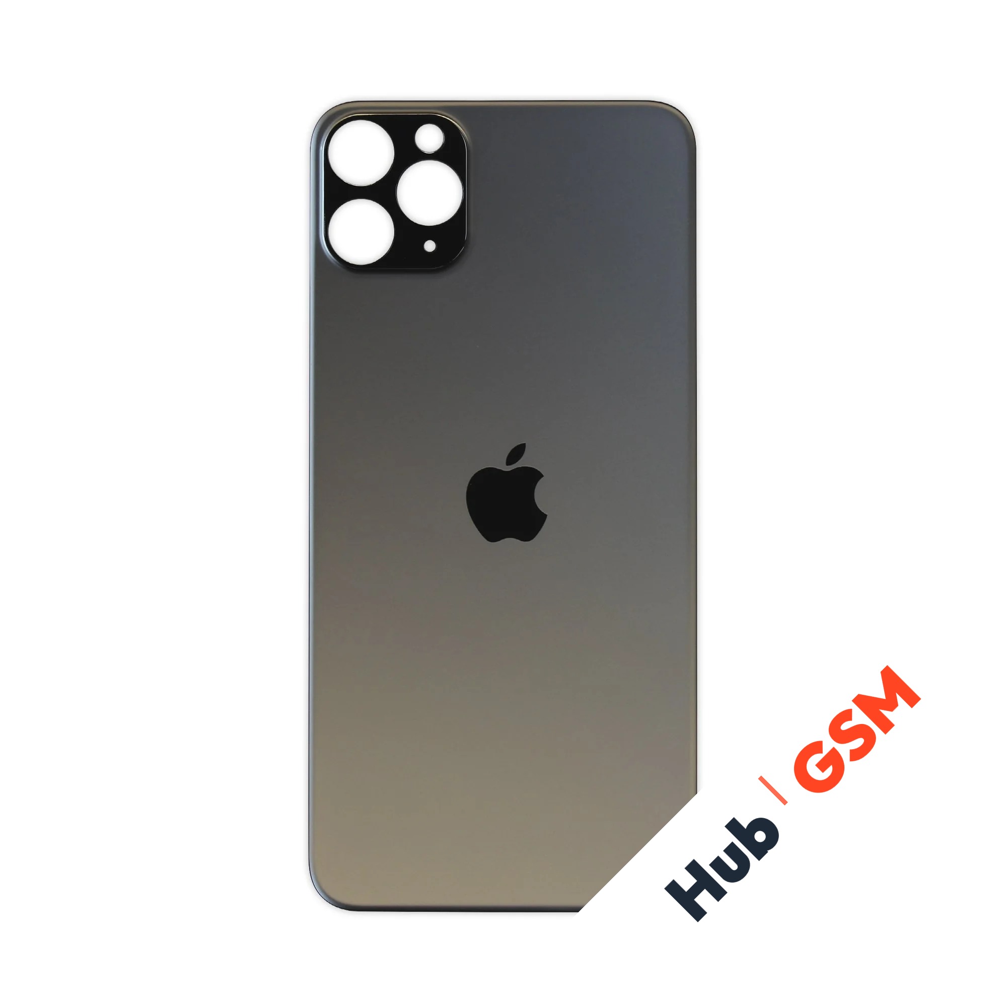 Задняя крышка (стекло) Широкий вырез iPhone 11 Pro Max (Space Gray)