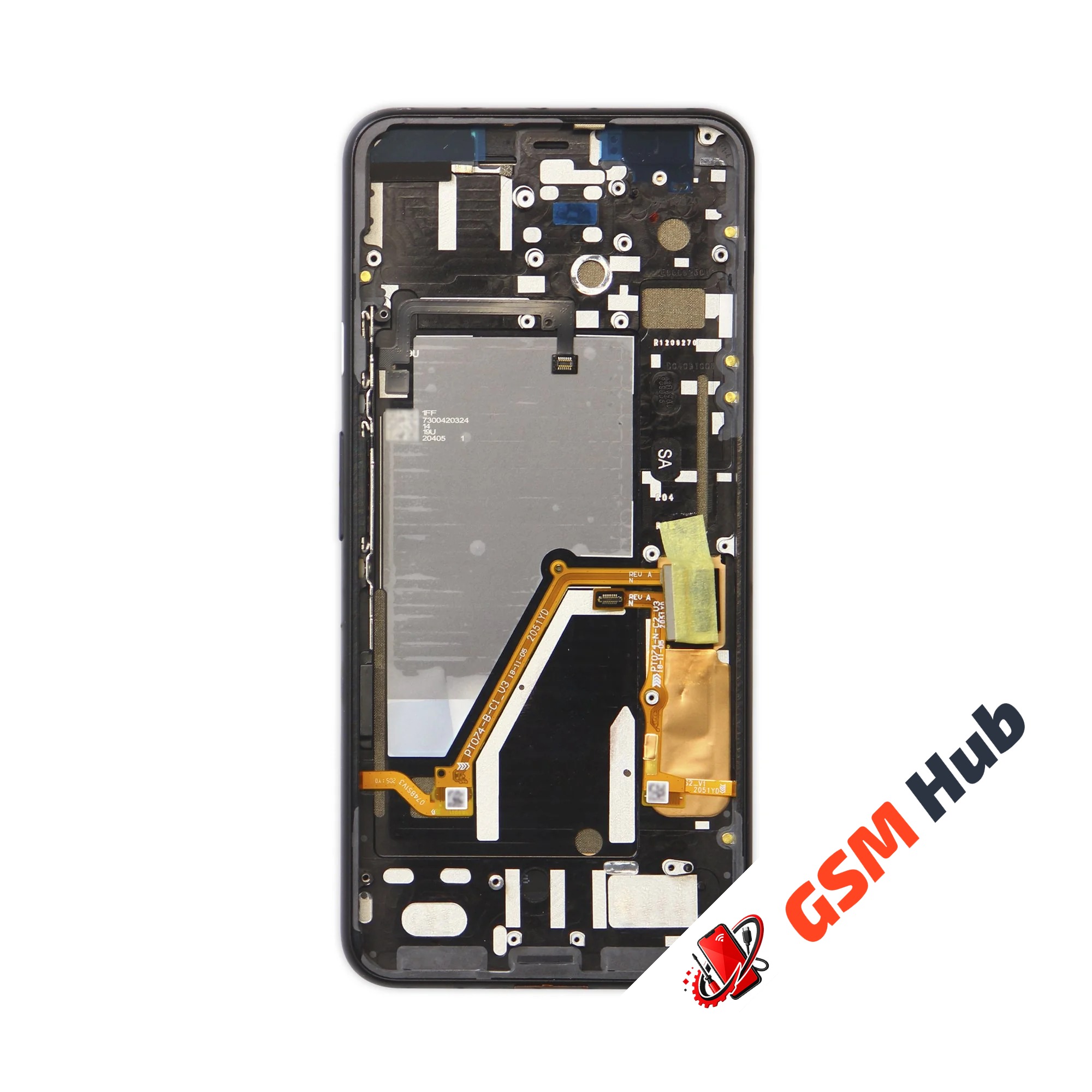 Дисплей Google Pixel 4 XL (G020P/G020) (Оригинал) (В рамке) (Черный) KRYON